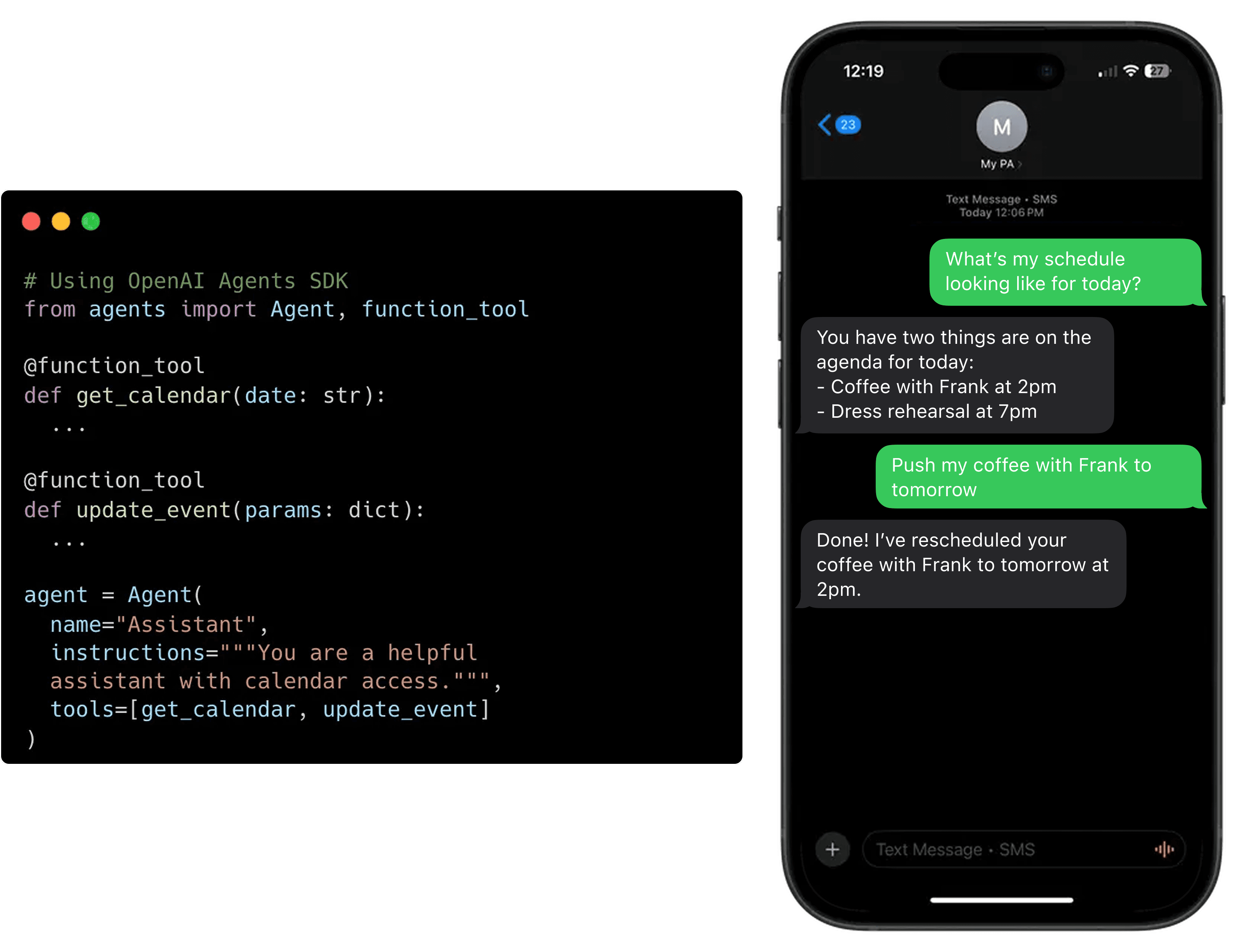 Code example